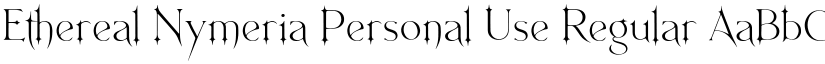 Ethereal Nymeria Personal Use font download