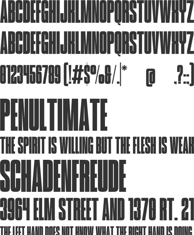 Gordan font preview