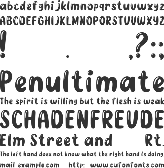 Doodle font preview