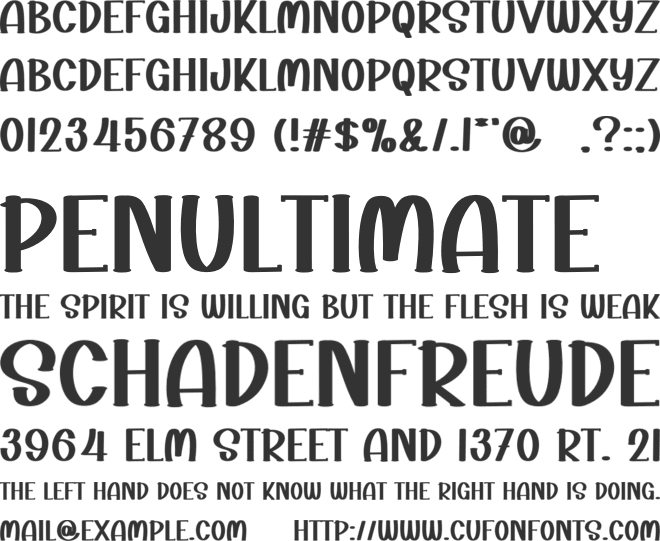 Cake Milk font preview