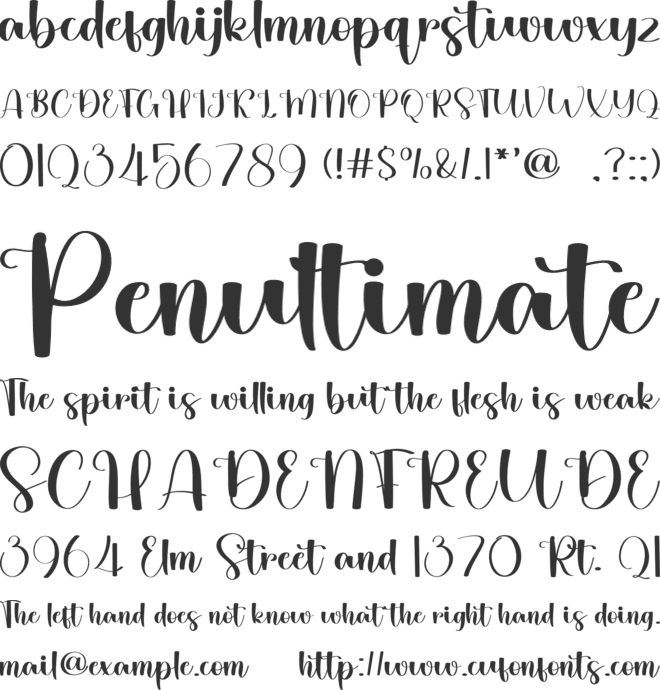Broken Home font preview