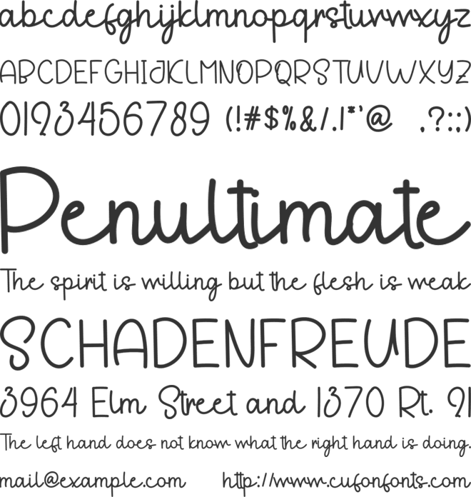 Rainbow Memories font preview