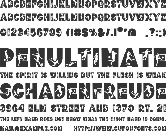 Soccer Woman font preview