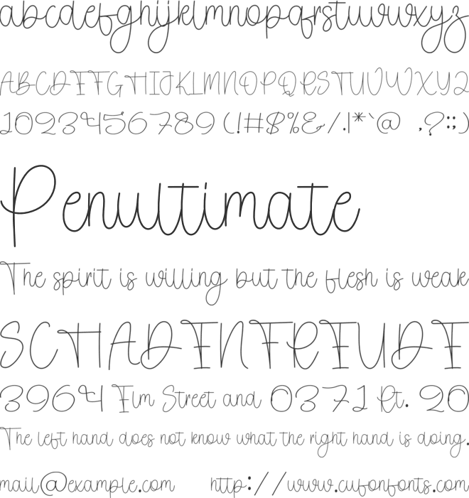 BirthdayThanksgiving font preview