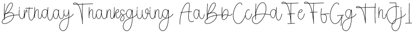 BirthdayThanksgiving font