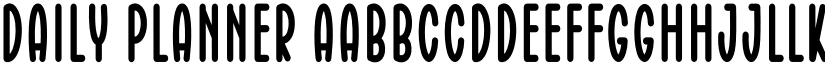 Daily Planner font