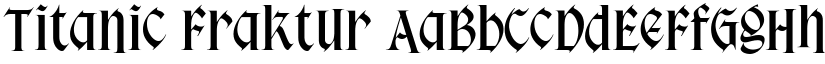Titanic Fraktur font