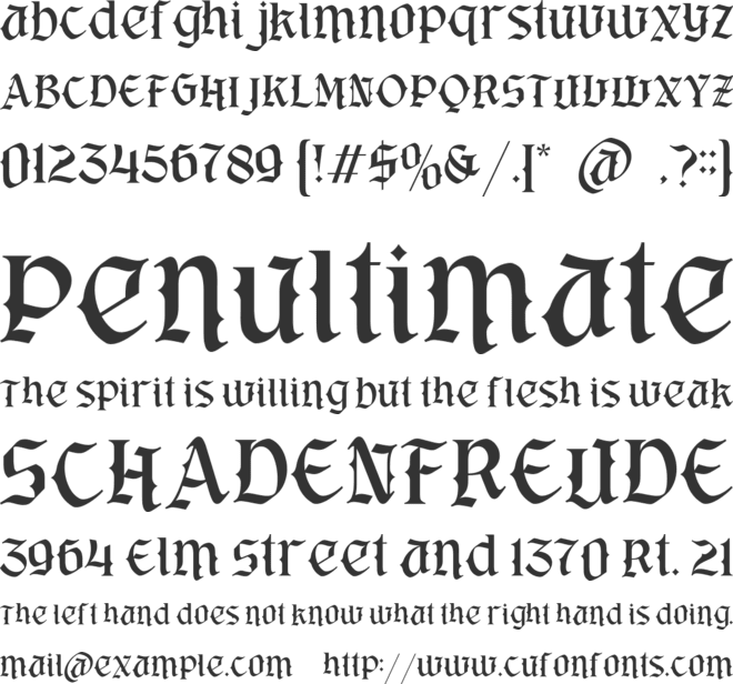Dark Hermes font preview