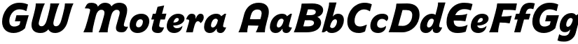 GW Motera font