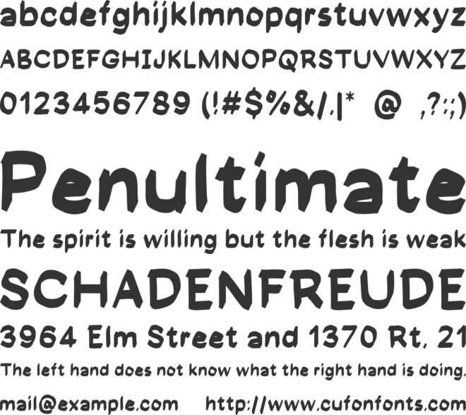 Black Backbone font preview