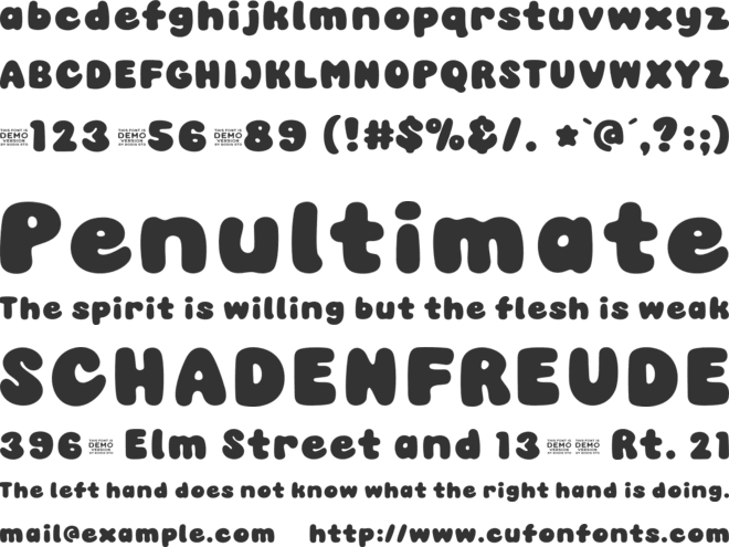 Cekido-Trial font preview