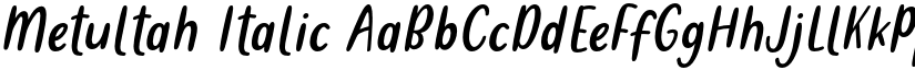 Metultah Italic font