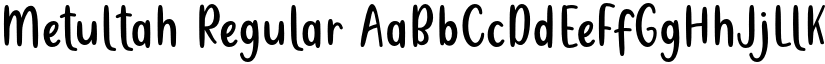 Metultah Regular font
