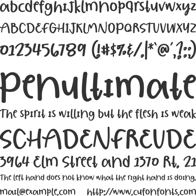 Borjuis font preview