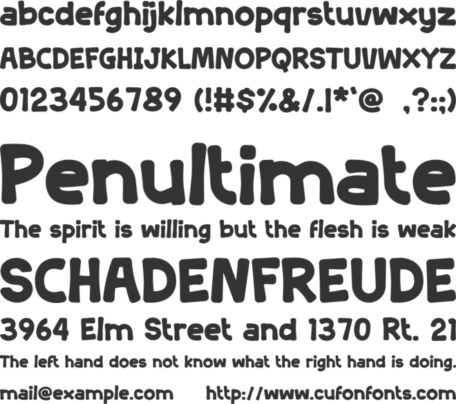TODARI font preview