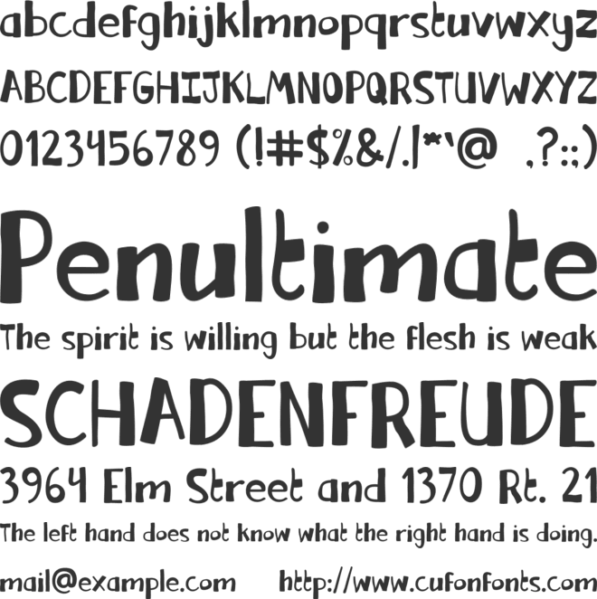 Tulados font preview