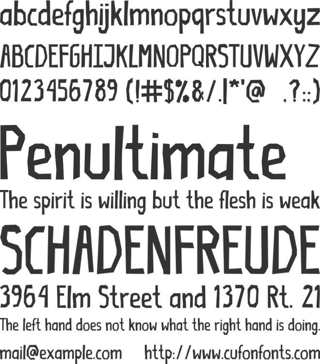Pazerat font preview