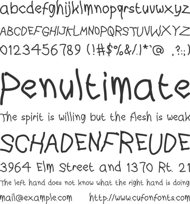 Lefty font preview
