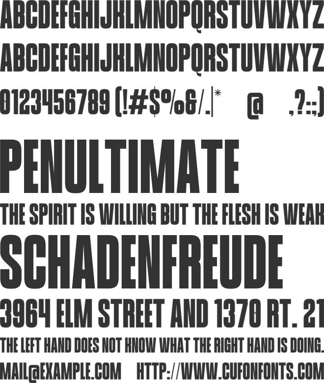 Bostone font preview