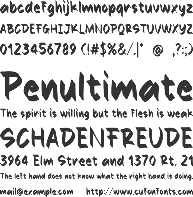 Kitaro Road font preview