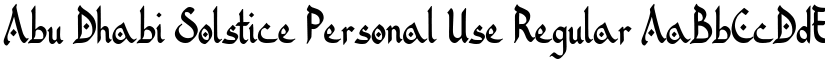 Abu Dhabi Solstice Personal Use font download