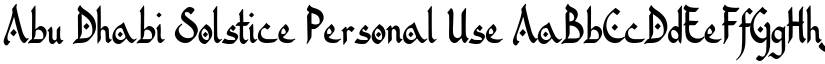 Abu Dhabi Solstice Personal Use font download