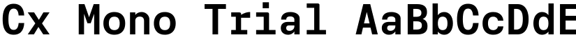 Cx Mono Trial font