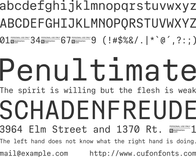 Cx Mono Trial font preview