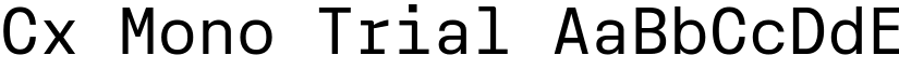 Cx Mono Trial font download