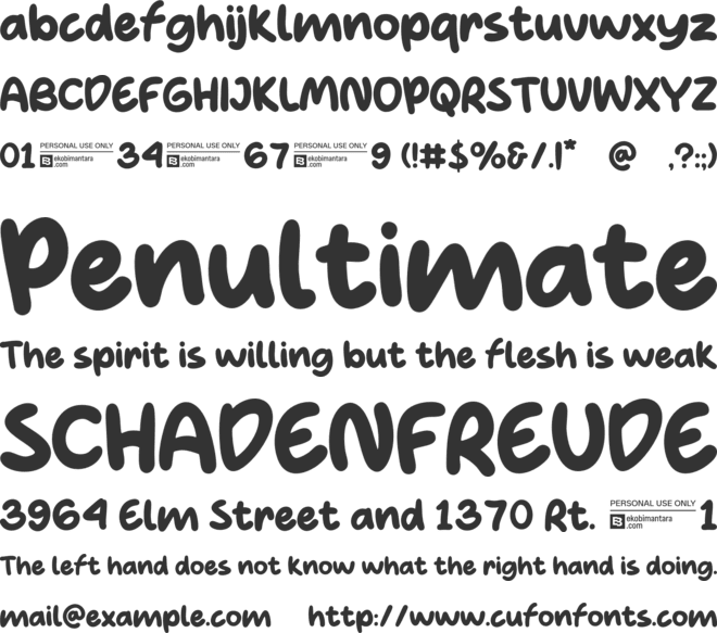 Kidmania Trial font preview