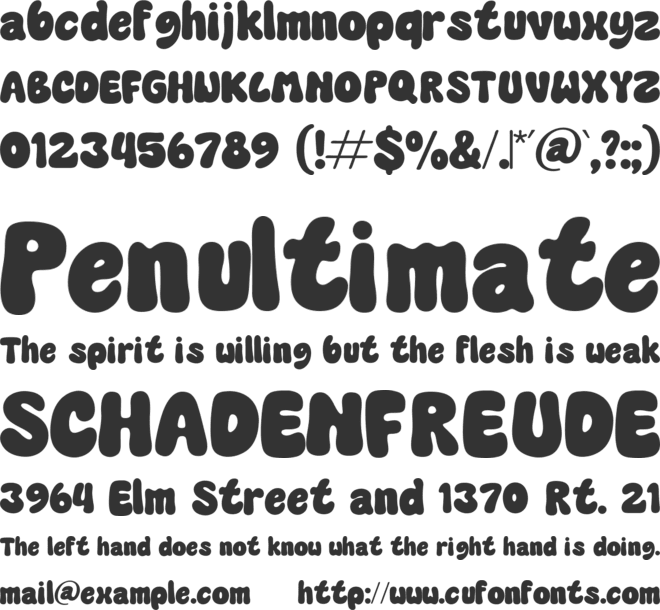 Funky Glitz font preview
