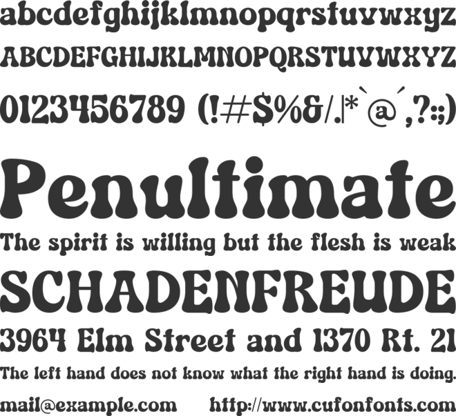 History Wonder font preview