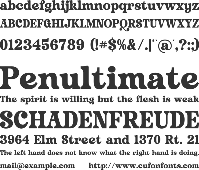 Husty Birds font preview