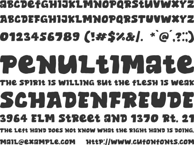 Braos Clash font preview