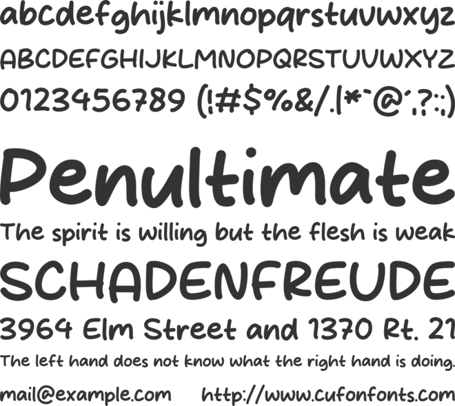 Brown Cookies font preview