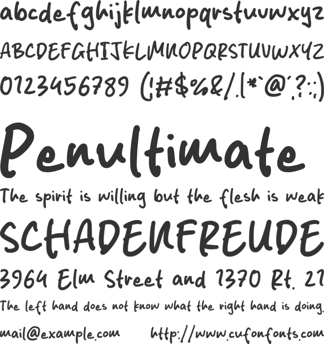 Intro Story font preview