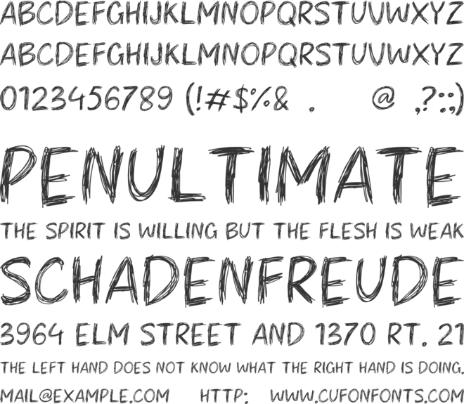 Chaos Aura font preview
