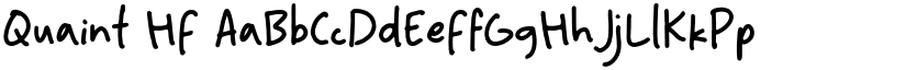 Quaint HF font download