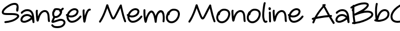 Sanger Memo Monoline font