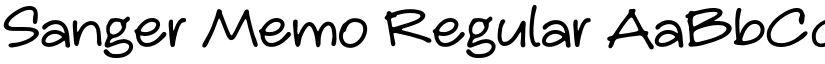 Sanger Memo Regular font