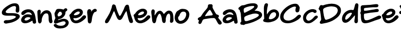 Sanger Memo font