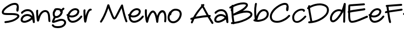 Sanger Memo font
