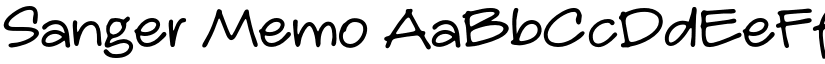 Sanger Memo font download