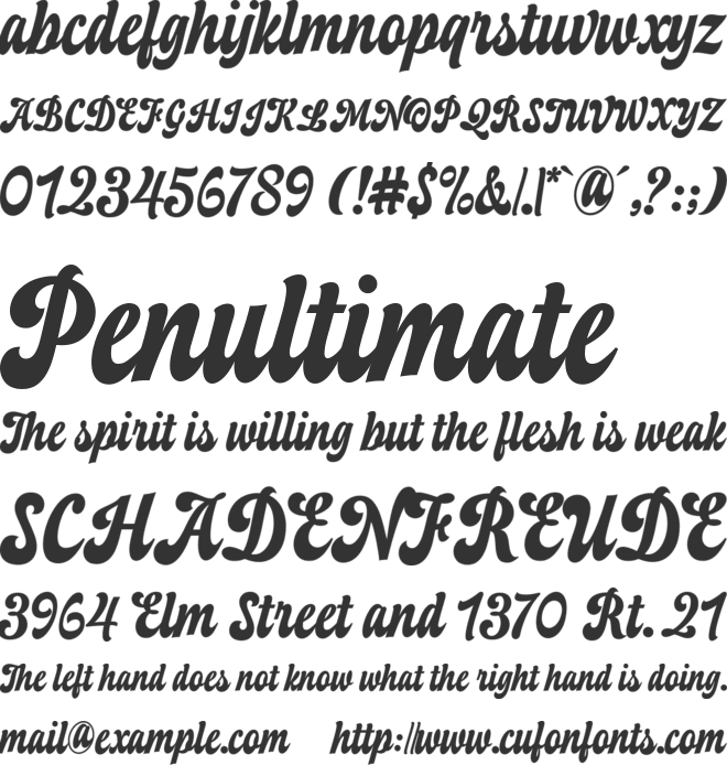 Duckin font preview
