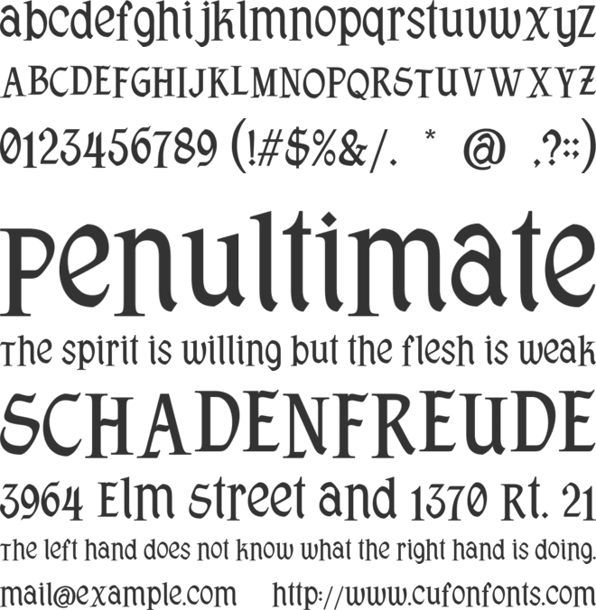 Virtus Gloria font preview