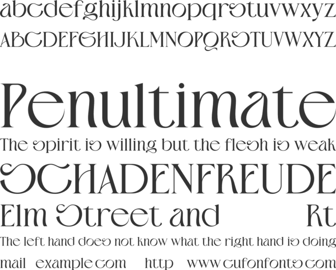 Desinore font preview