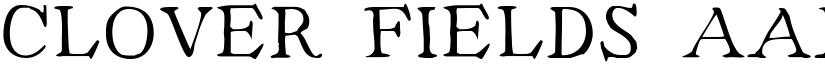Clover Fields font