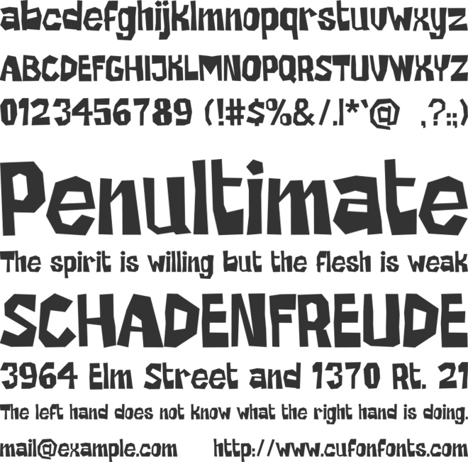 PRAPEKAT font preview