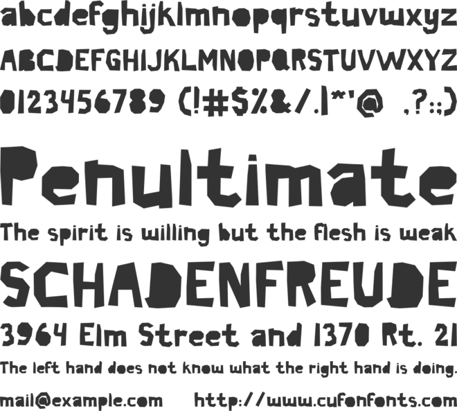 Hostados font preview