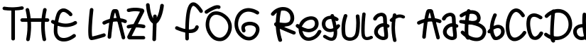 THE LAZY FOG Regular font